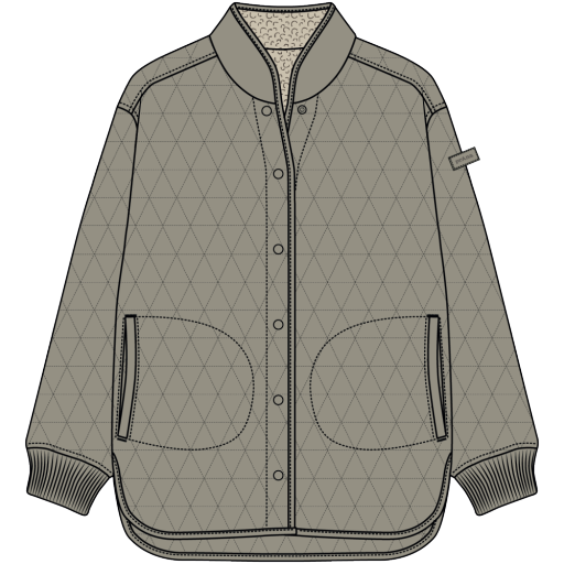 PRANA Women's Encinitas Reversible Coat - Sage/Stone