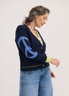 Zaket & Plover ZP7538U Peace Please Cardi - Dark Denim