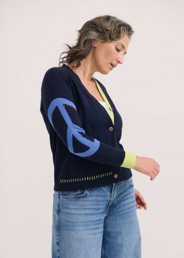 Zaket & Plover ZP7538U Peace Please Cardi - Dark Denim