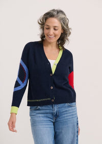 Zaket & Plover ZP7538U Peace Please Cardi - Dark Denim