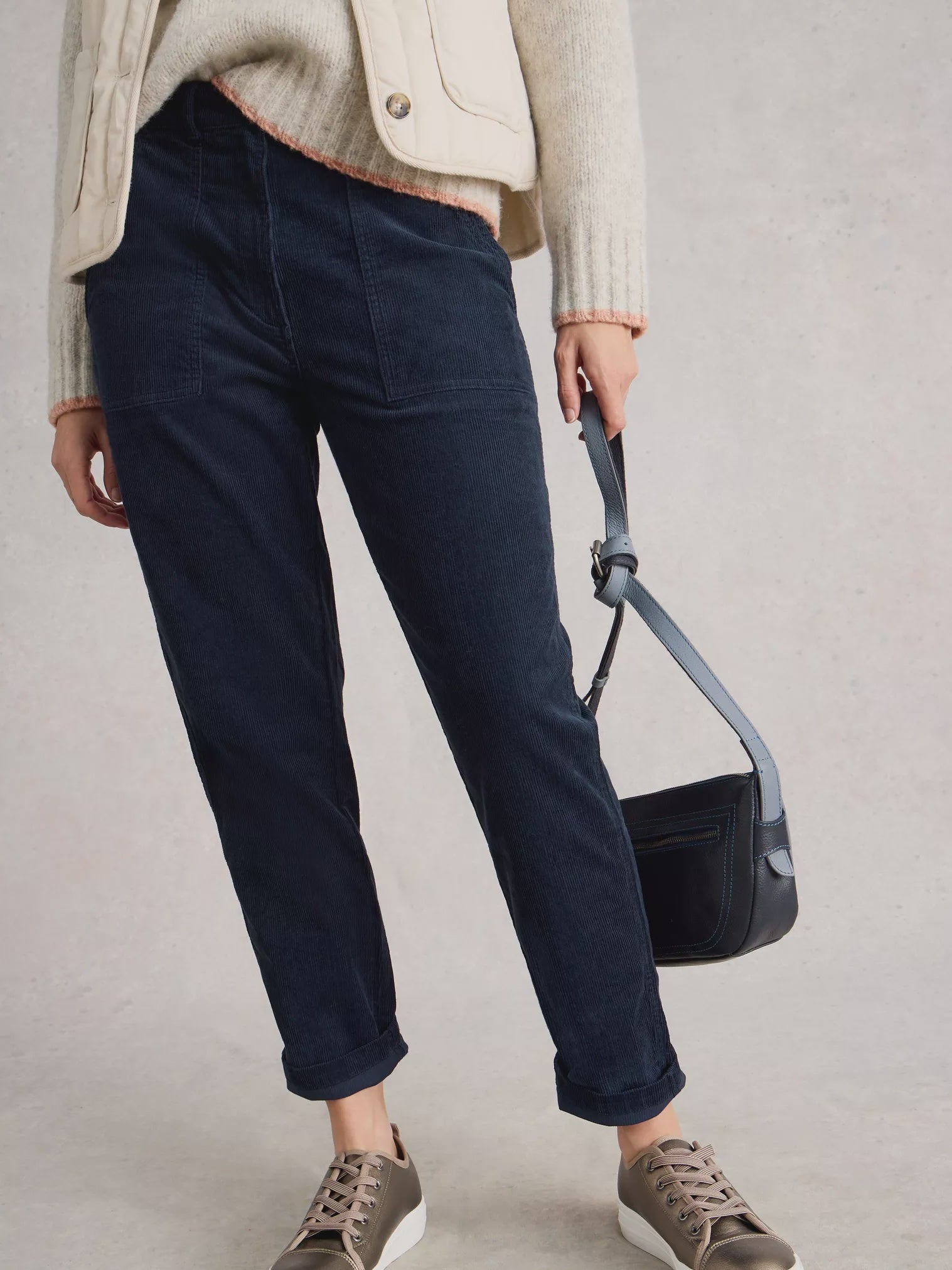 WHITE STUFF Women's Twister Cord Trouser - Dark Navy