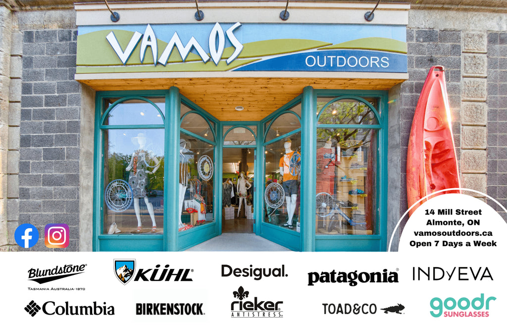 Vamos outdoors store front location in Almonte, Ontario