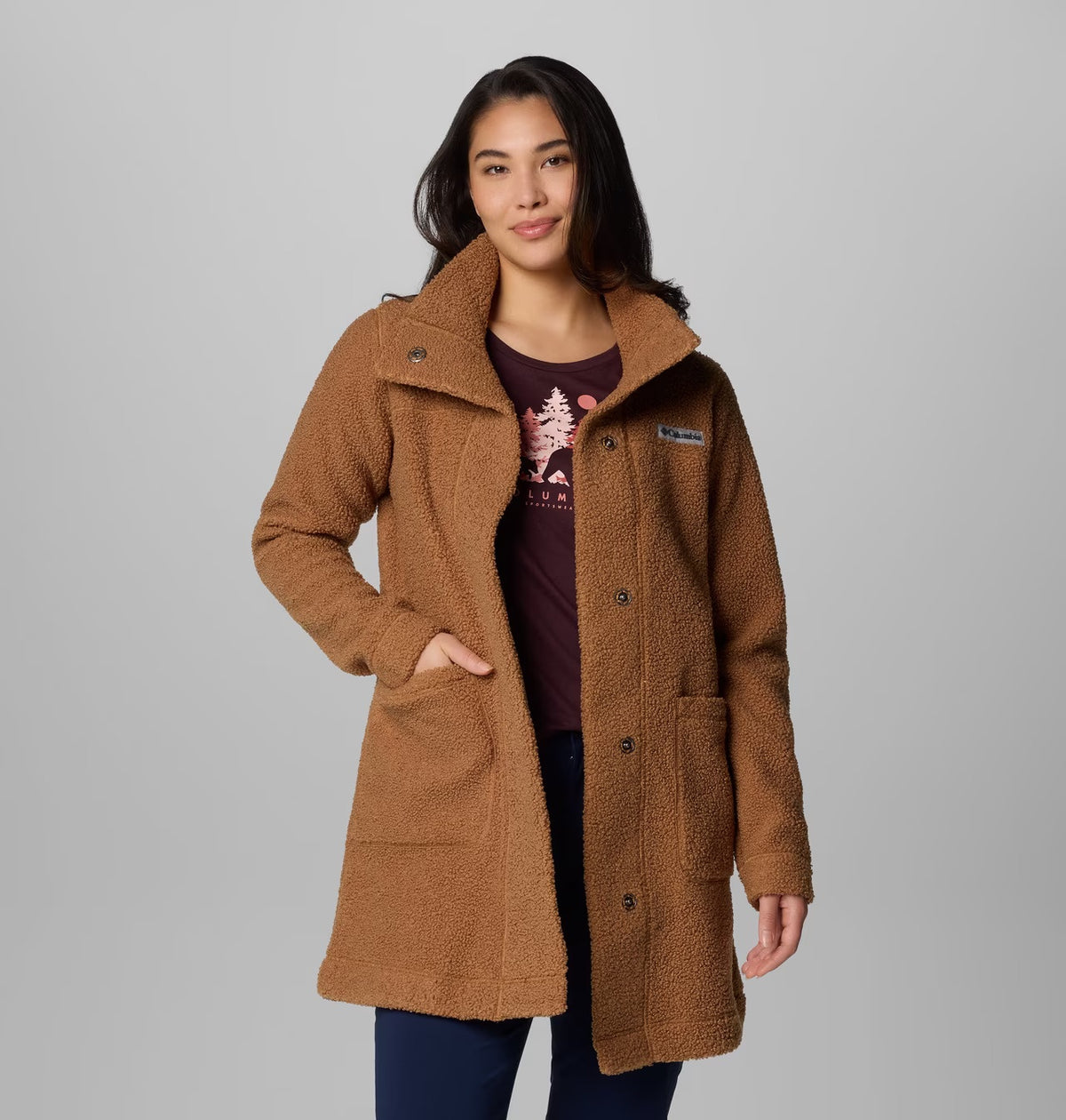 COLUMBIA Women's Panorama Long Jacket - Camel Brown