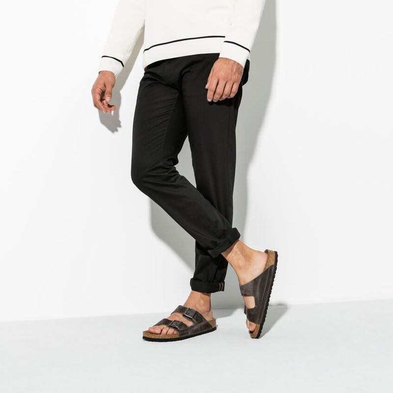 Birkenstock Arizona Oiled Leather Soft Footbed - Iron
