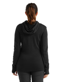 Icebreaker 260 Women's Quantum IV LS Zip Hoodie- Black