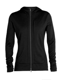 Icebreaker 260 Women's Quantum IV LS Zip Hoodie- Black