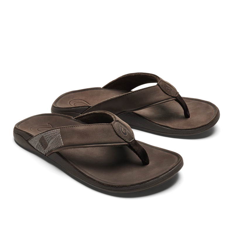 Olukai Tuahine Sandals - Dark Wood