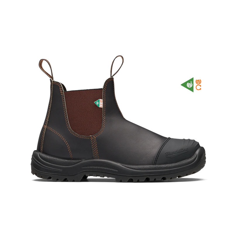 Blundstone Work & Safety #167 - Stout Brown Rubber Toe Cap
