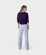 Fine Knit V-Neck Sweater - Parachute Purple