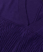Fine Knit V-Neck Sweater - Parachute Purple