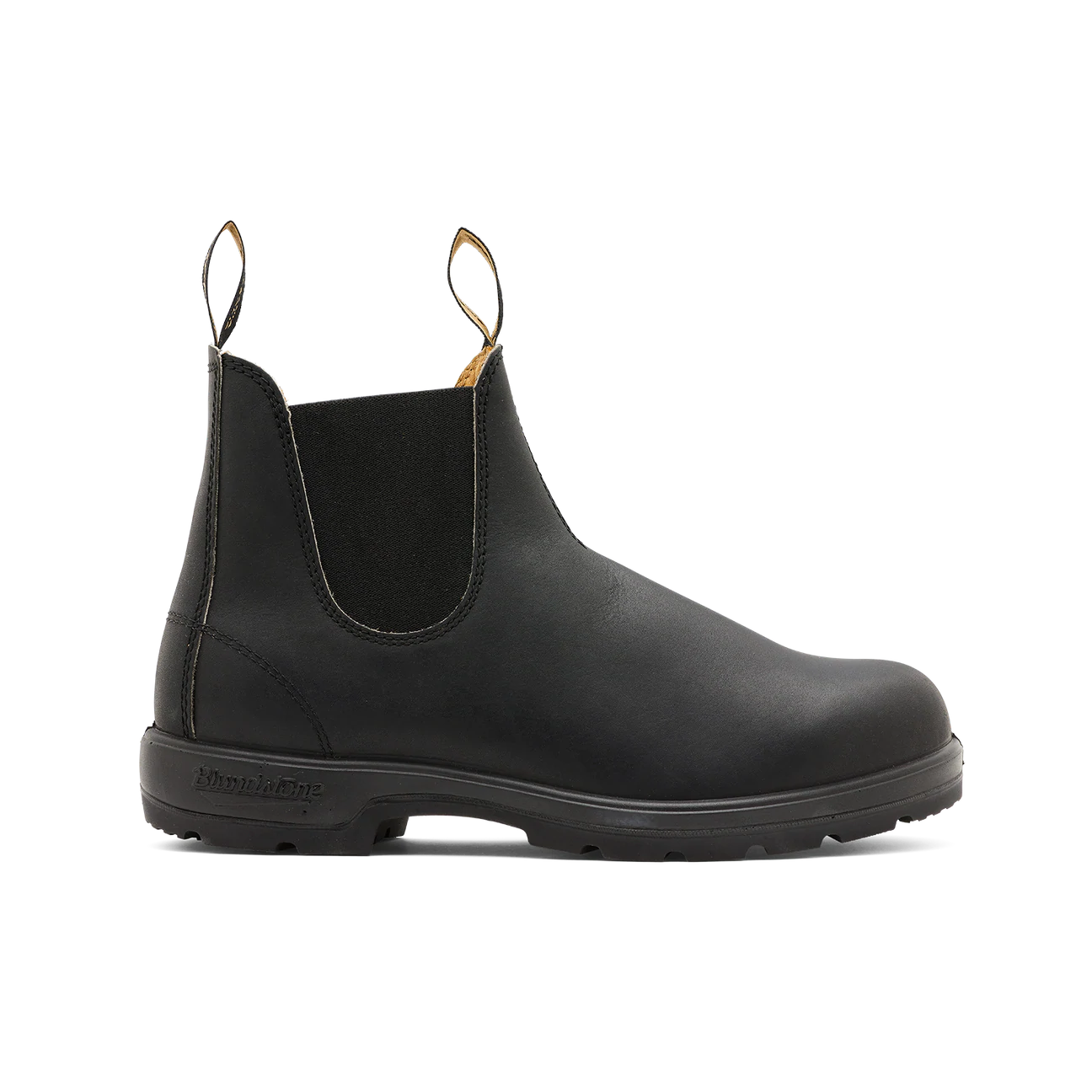 Black Premium Leather Chelsea Boots, Men's Style 558