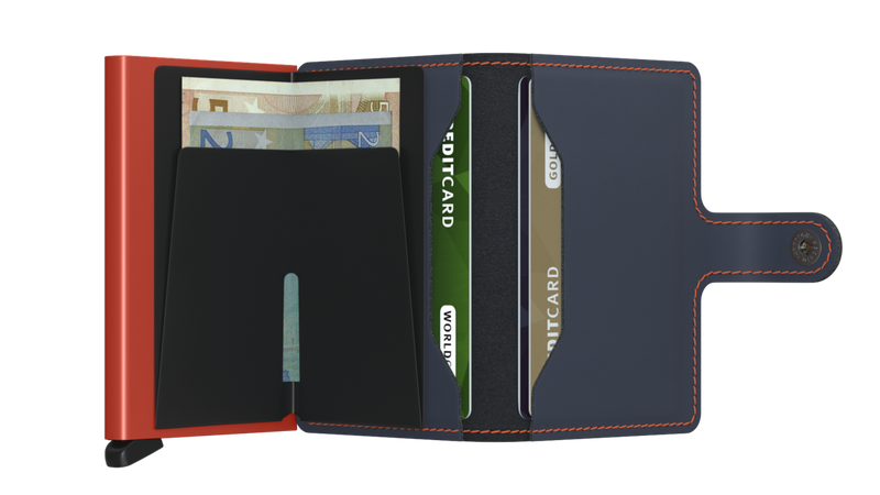 Miniwallet - Matte Night Blue / Orange