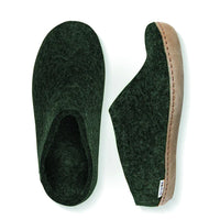 Glerup Slipper Leather - Forest