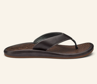 OluKai Men likai Leather Sandals - Charcoal