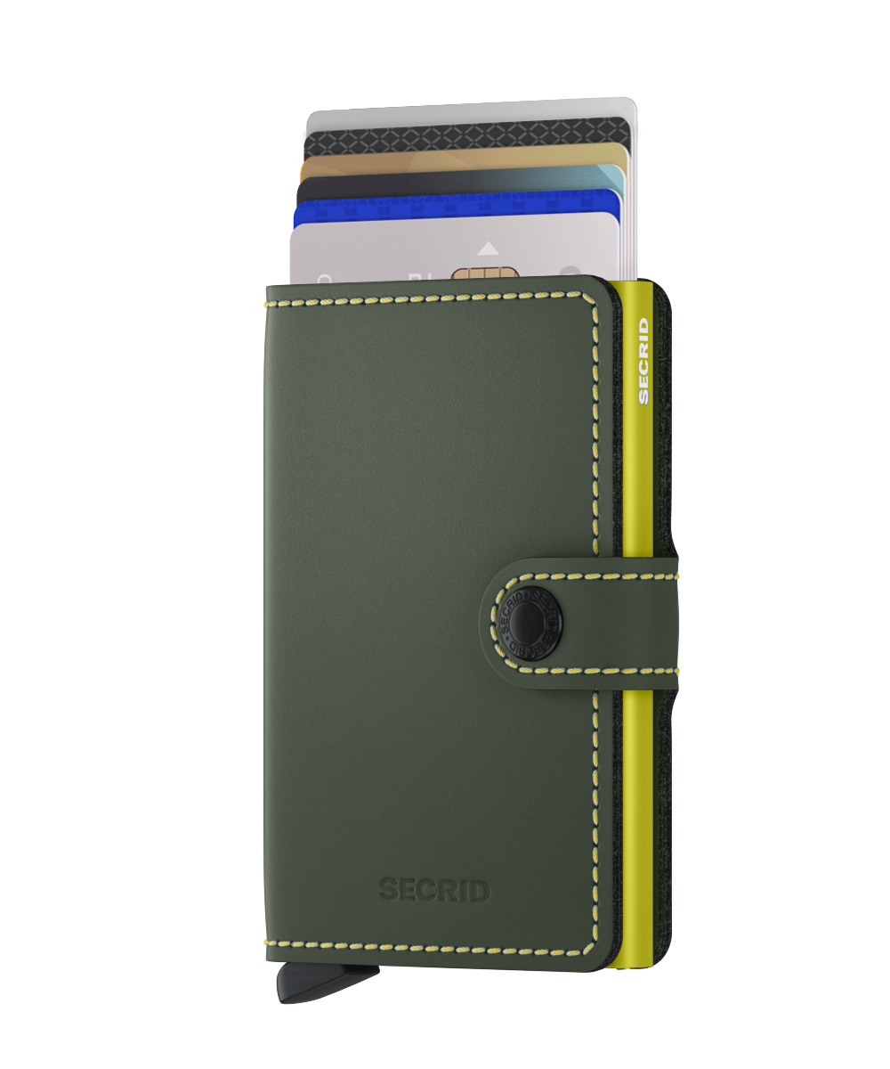 SECRID Miniwallet - Matte Green & Lime