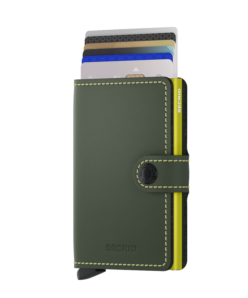 SECRID Miniwallet - Matte Green & Lime