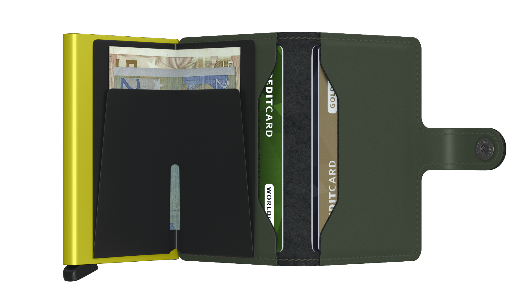 SECRID Miniwallet - Matte Green & Lime