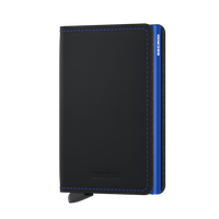 SECRID Slimwallet - Matte Black & Blue