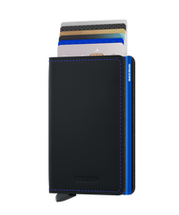 SECRID Slimwallet - Matte Black & Blue