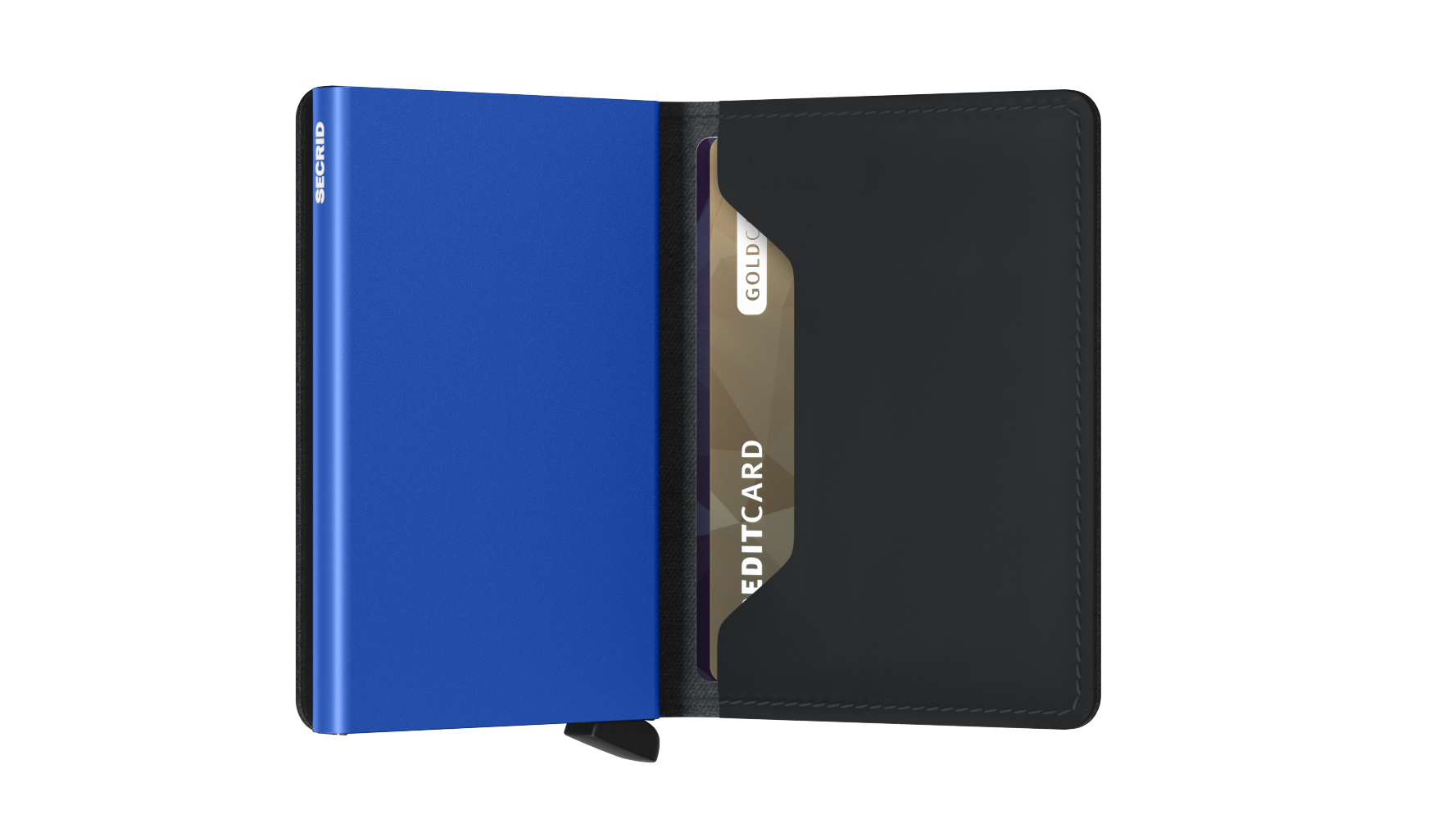 SECRID Slimwallet - Matte Black & Blue