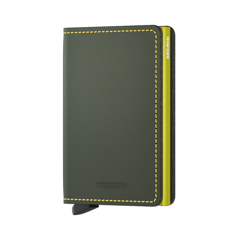 SECRID Slimwallet - Matte Green & Lime