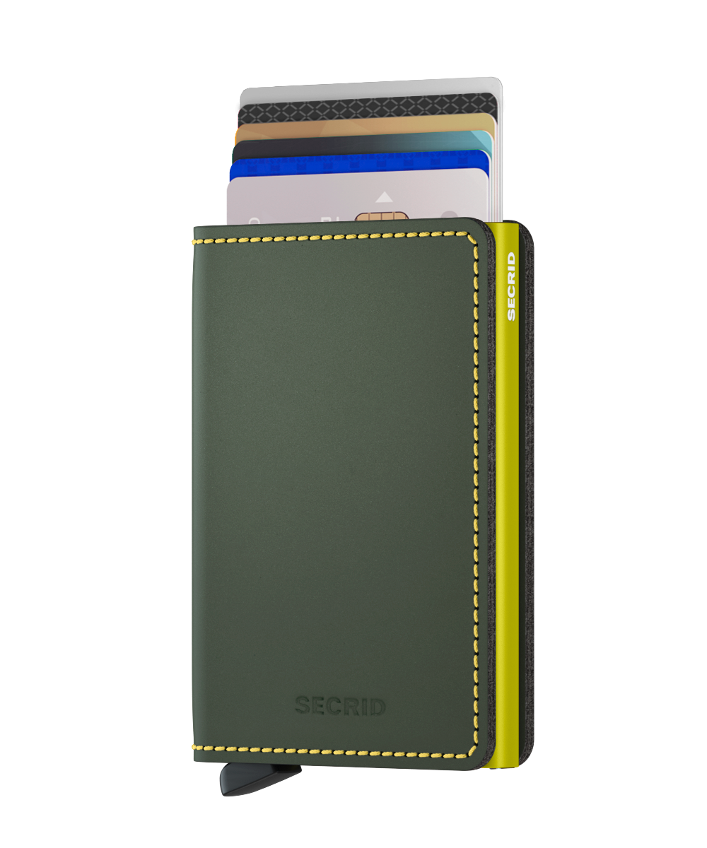 SECRID Slimwallet - Matte Green & Lime