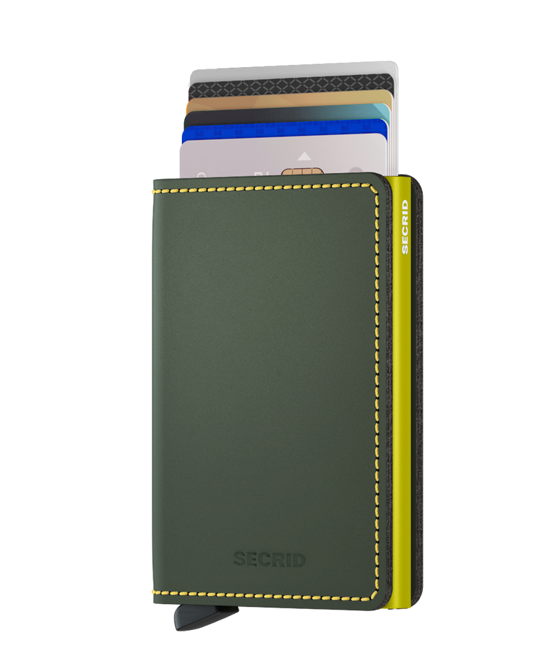 SECRID Slimwallet - Matte Green & Lime