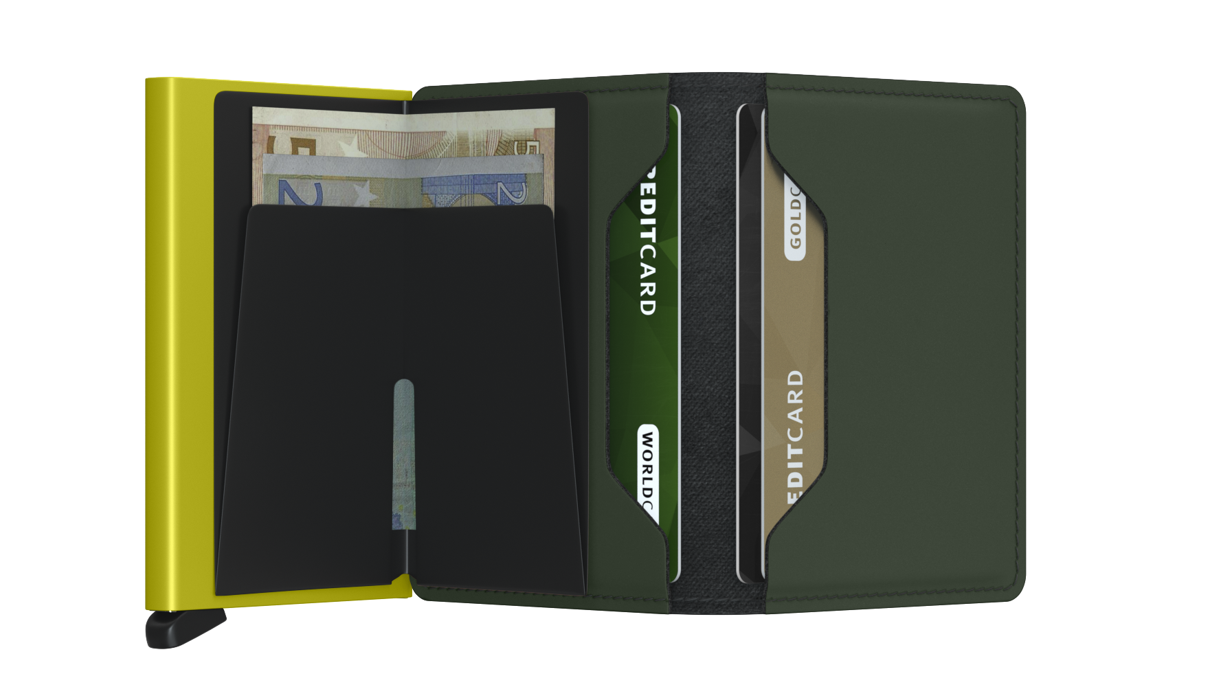 SECRID Slimwallet - Matte Green & Lime