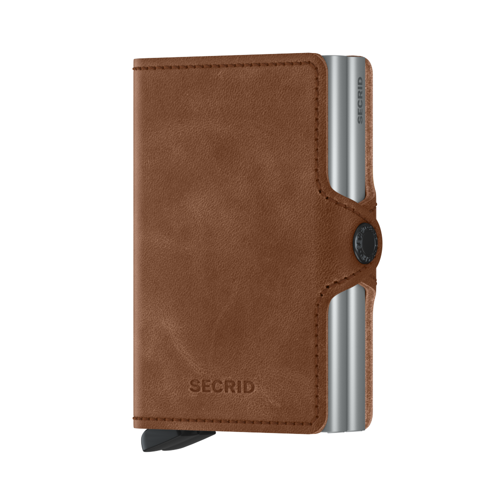 SECRID Twinwallet - Vintage Cognac Silver