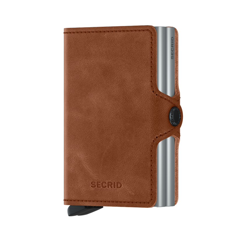 SECRID Twinwallet - Vintage Cognac Silver