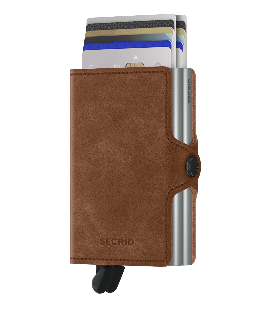 SECRID Twinwallet - Vintage Cognac Silver