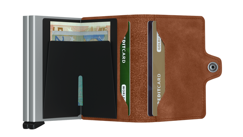 SECRID Twinwallet - Vintage Cognac Silver