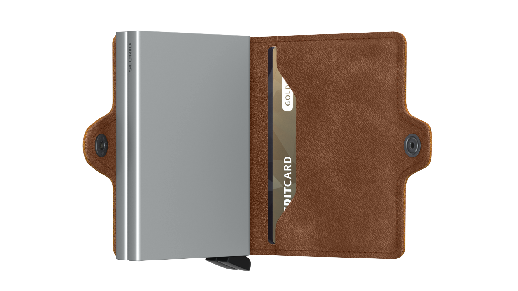 SECRID Twinwallet - Vintage Cognac Silver