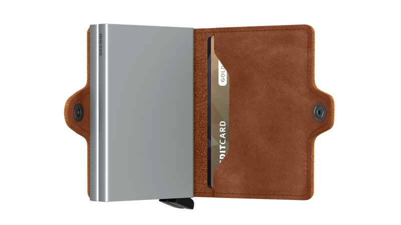 SECRID Twinwallet - Vintage Cognac Silver