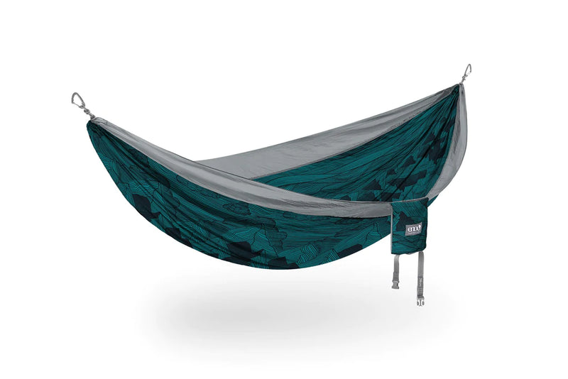 Double Nest Patterned Hammocks- Mountains to Sea/Grey